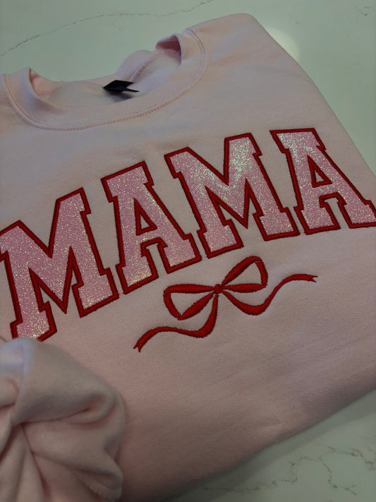 MAMA Pink/Red Personalized Sweatshirt